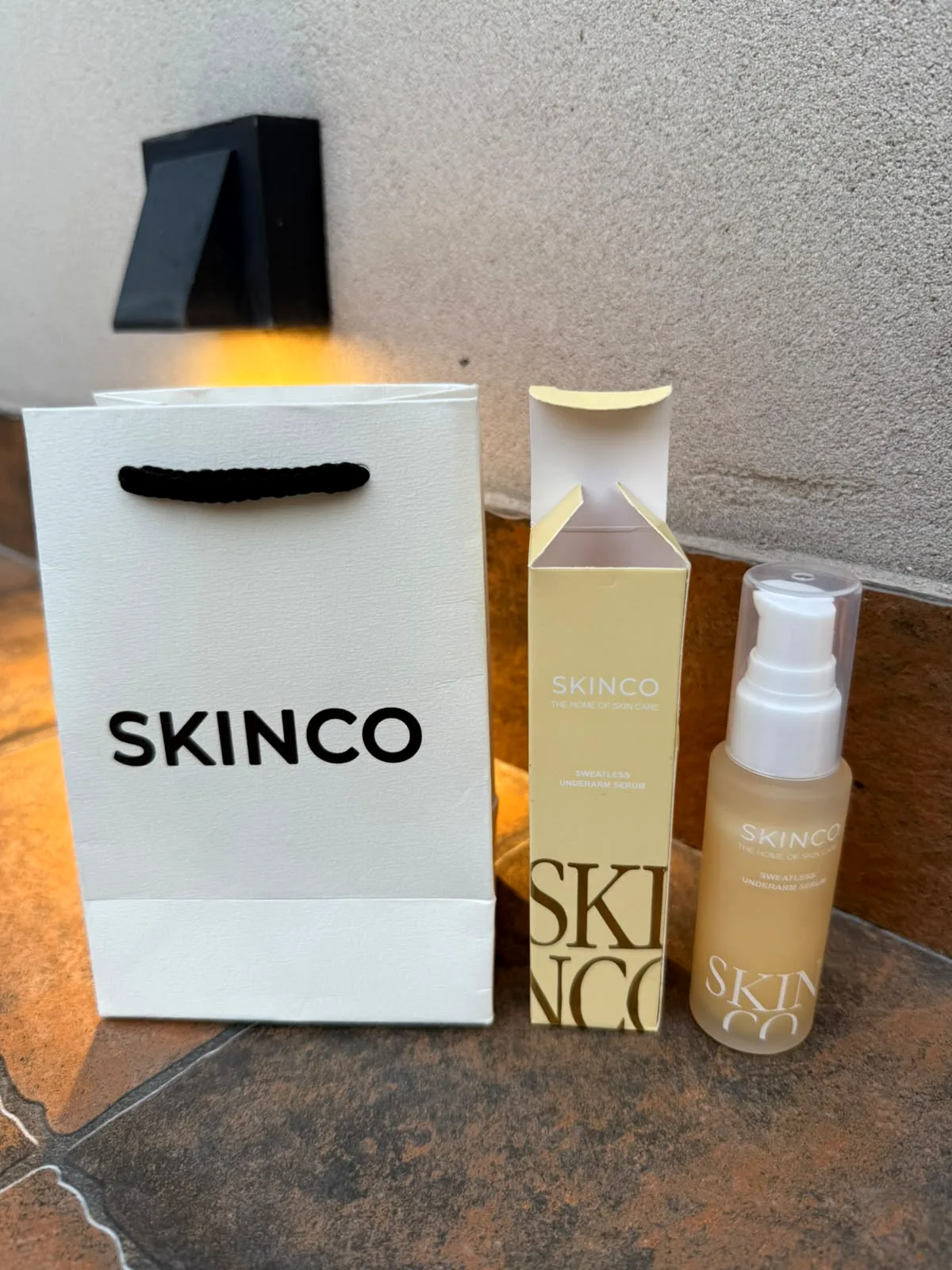 Customer photo of SKINCO serum and packaging